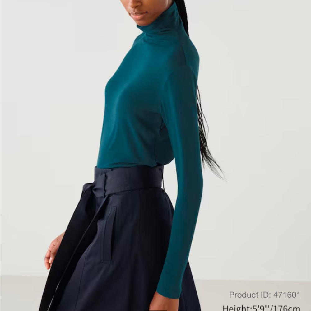 ❤️ Uniqlo Heat Tech Extra Warm Cashmere Blend Turtleneck Top Size Small NWT